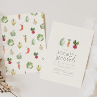 Locally Grown Baby Shower Party Invite