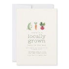 Locally Grown Baby Shower Party Invite