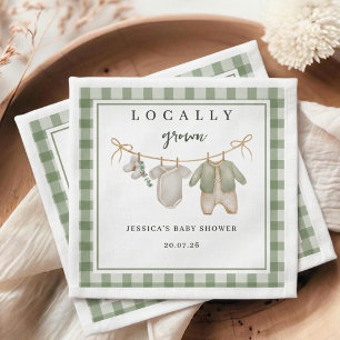Locally Grown Baby Shower Party Napkins
