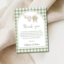 Locally Grown Baby Shower Thank You Card