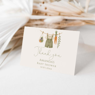 Locally Grown Baby Shower Thank You Card
