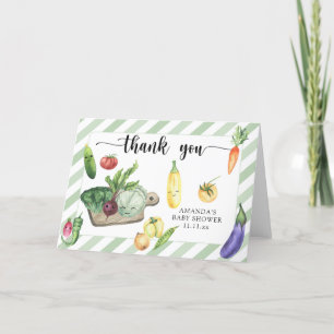 Locally grown baby shower thank you card