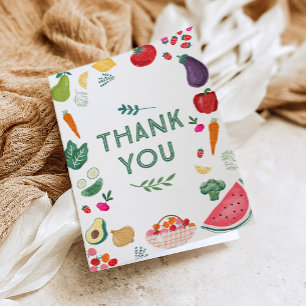 Locally Grown Baby Shower Thank You Cards