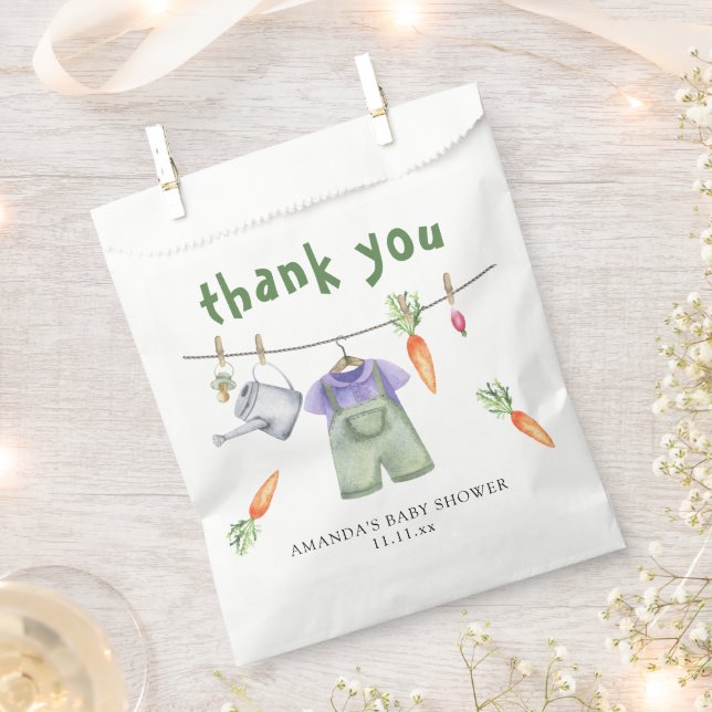 Locally grown baby shower thank you favour bag (Clipped)