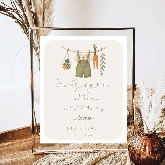 Locally Grown Baby Shower Welcome Poster (Creator Uploaded)