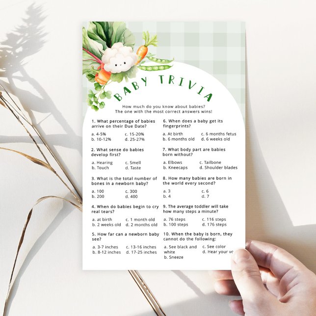 Locally grown baby trivia baby shower game (Creator Uploaded)