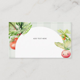 Locally grown baby vegetables custom enclosure card