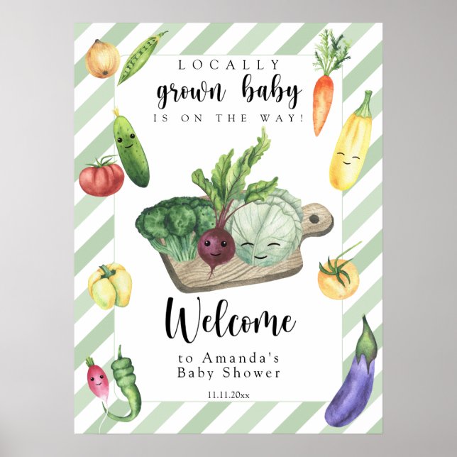 Locally Grown Baby - Welcome baby shower Poster (Front)