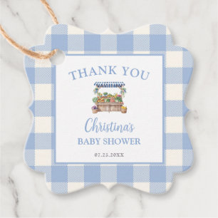 Locally Grown Boy Baby Shower Favour Tags