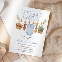 Locally Grown Boy Farmers Market Baby Shower