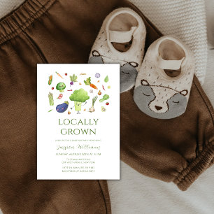 Locally grown Bundle Vegetables Baby Shower Invitation