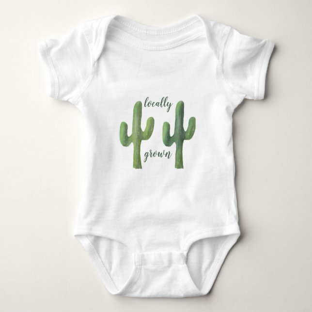 Locally Grown | Cactus |   Baby Bodysuit (Front)