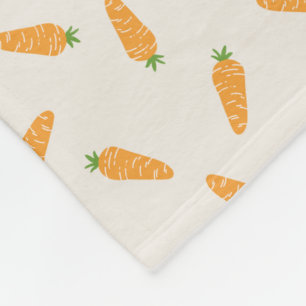Locally grown carrot pattern fleece blanket