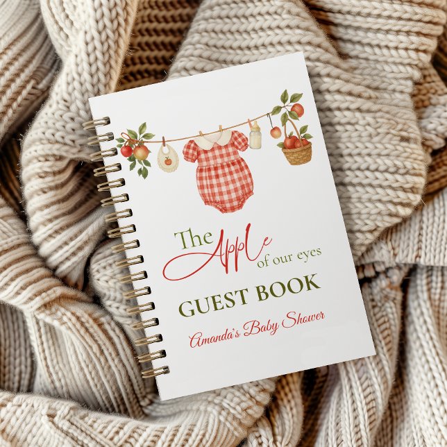 Locally Grown Clothesline Apple Baby Shower Guest Notebook (Creator Uploaded)