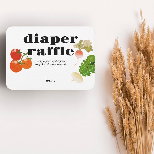 Locally Grown | Diaper Raffle Insert | Veggies (Creator Uploaded)