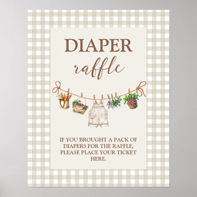 Locally Grown Diaper Raffle sign (Front)