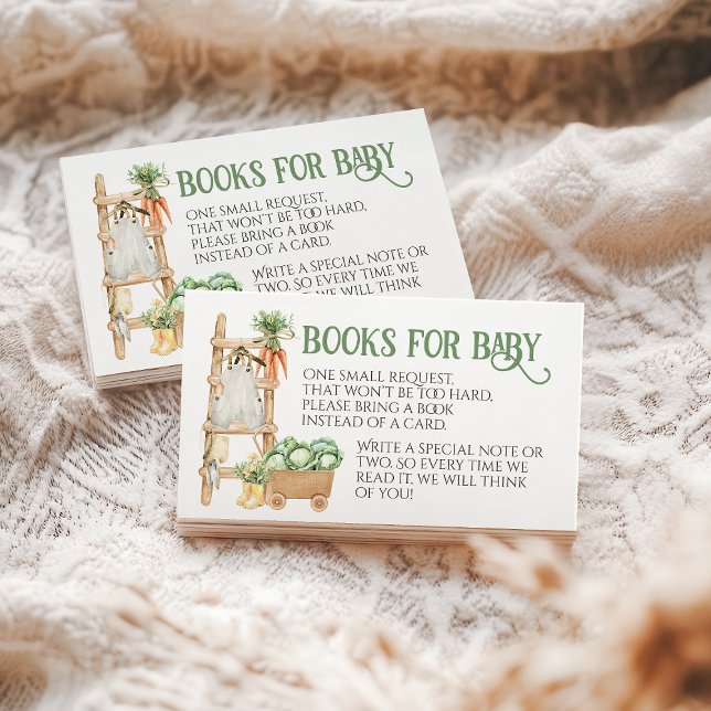 Locally Grown Farm Boho Baby Shower Book Enclosure Card (Creator Uploaded)
