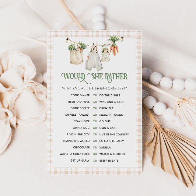 Locally Grown Farm Mum Baby Shower Game (Creator Uploaded)