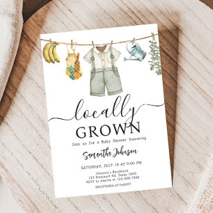 Locally Grown Farmers Baby Shower Invitation
