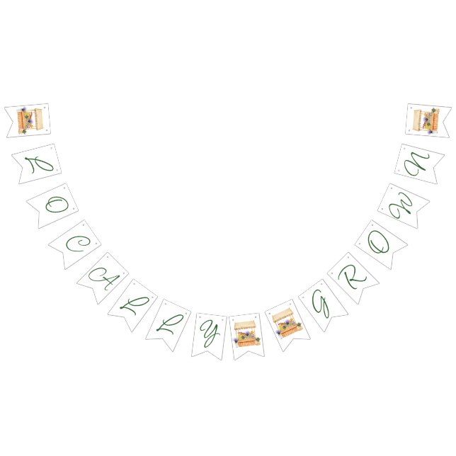 Locally Grown, Farmer's Flower Market Baby Shower Bunting (All)