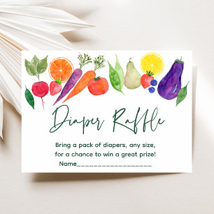 Locally Grown Farmers Market Baby Diaper Raffle Enclosure Card