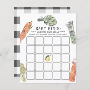 Locally Grown Farmers Market Baby Shower Bingo