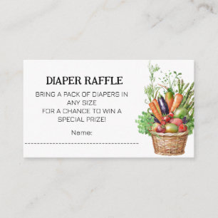 Locally Grown Farmer's Market Baby Shower Enclosure Card