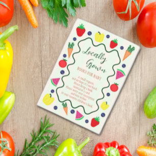 Locally Grown Farmer's Market Baby Shower Enclosure Card