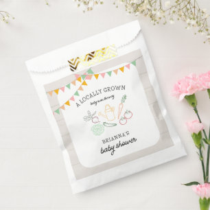 Locally Grown Farmers Market Baby Shower Favour Bag
