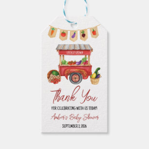Locally Grown, Farmer's Market Baby Shower Favour Gift Tags