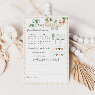 Locally Grown Farmers Market Baby Shower Game