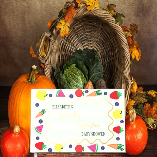 Locally Grown Farmer's Market Baby Shower Guest Book (Creator Uploaded)