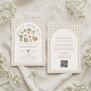 Locally Grown Farmers Market Baby Shower Invitation
