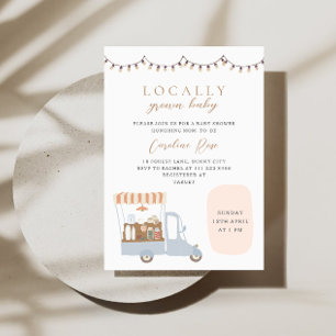 Locally Grown Farmer's Market Baby Shower Invitation