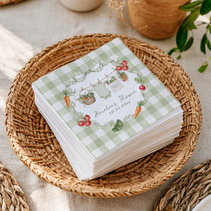 Locally Grown Farmer's Market Baby Shower Napkin