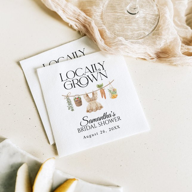 Locally Grown Farmers Market Baby Shower Napkin (Creator Uploaded)