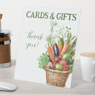 Locally Grown Farmer's Market Baby shower Pedestal Sign