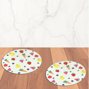 Locally Grown Farmer's Market Baby Shower Round Paper Coaster