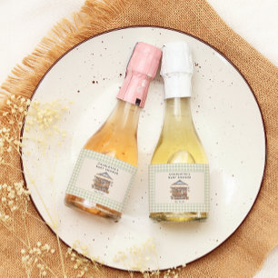 Locally Grown Farmer's Market Baby Shower Sparkling Wine Label