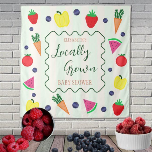 Locally Grown Farmer's Market Baby Shower Tapestry (Creator Uploaded)
