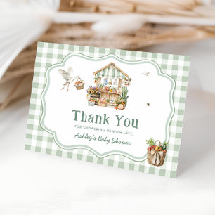 Locally Grown Farmers Market Baby Shower Thank You