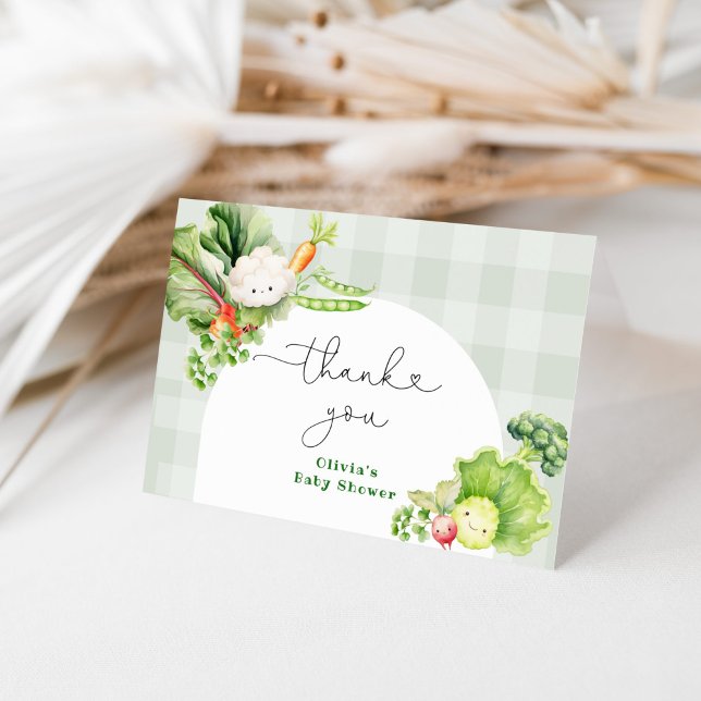 Locally grown Farmers market baby shower thank you Card (Creator Uploaded)