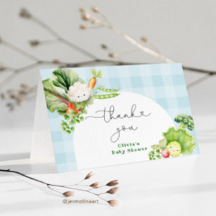 Locally grown Farmers market baby shower thank you Card