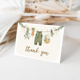 Locally Grown Farmer's Market Baby Shower Thank You Card