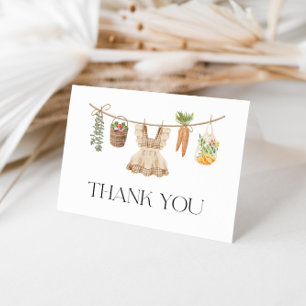 Locally Grown Farmers Market Baby Shower Thank You Card