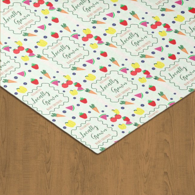 Locally Grown Farmer's Market Baby Shower Tissue Paper (Creator Uploaded)