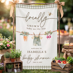 Locally Grown Farmers Market Baby Shower Welcome Banner