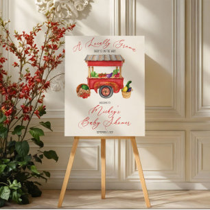 Locally Grown, Farmer's Market Baby Shower Welcome Poster