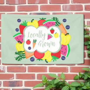 Locally Grown Farmer's Market Birthday Banner