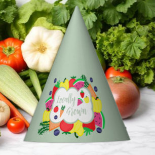 Locally Grown Farmer's Market Birthday Party Hat